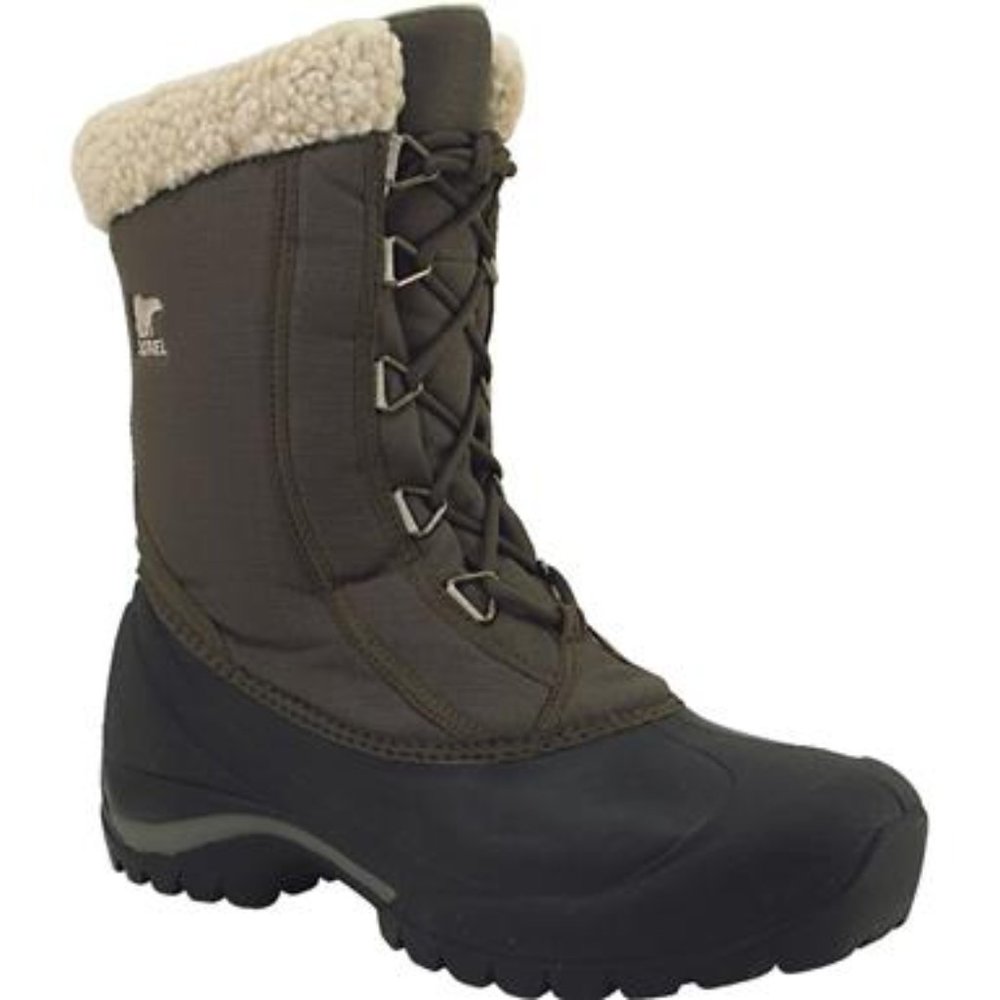 Sorel olive green insulated snow boots